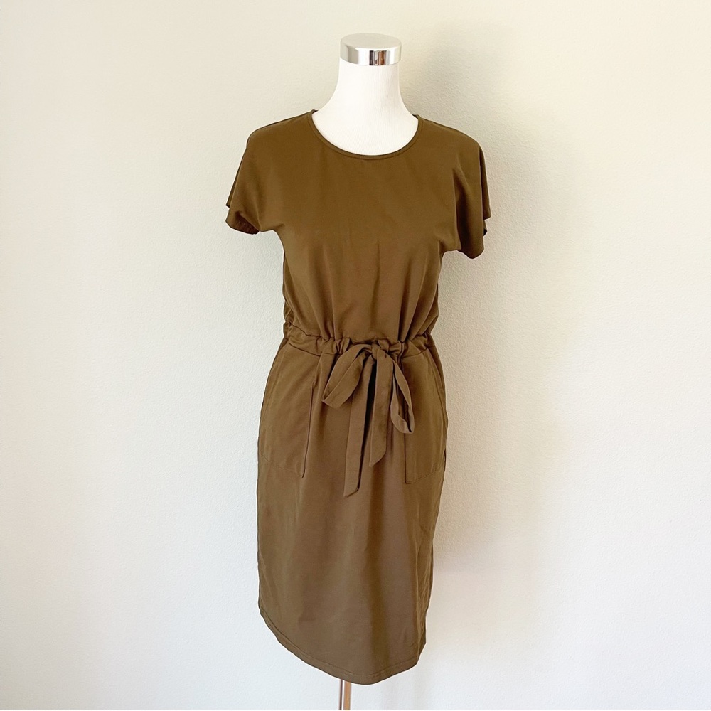 Piper & Scoot Olive Green Knee Length Dress Size XS